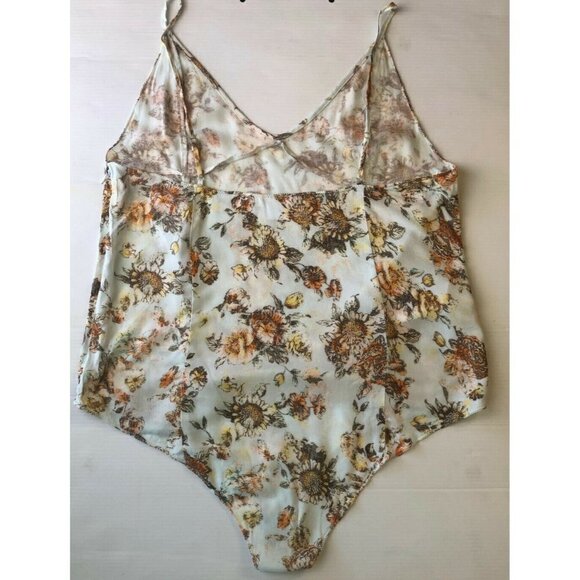 Somedays Lovin Womens Bungalow Floral Print Woven Bodysuit Teddy Size S M - Picture 3 of 12